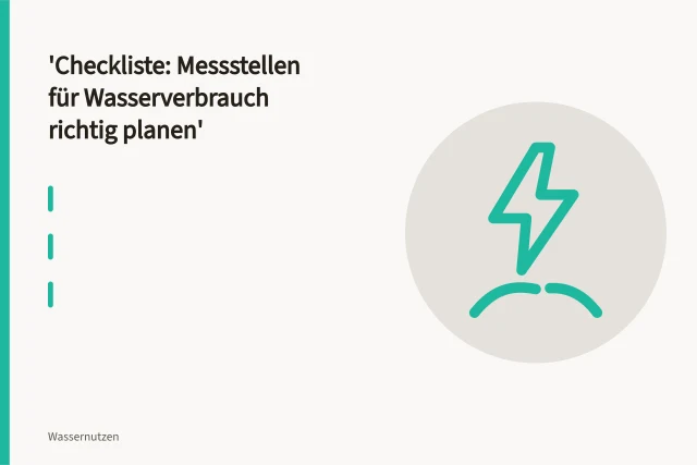 Eingebauter Wasserzähler in einer Messstelle mit Absperrventilen und Entleerung. Checkliste: Messstellen für Wasserverbrauch richtig planen