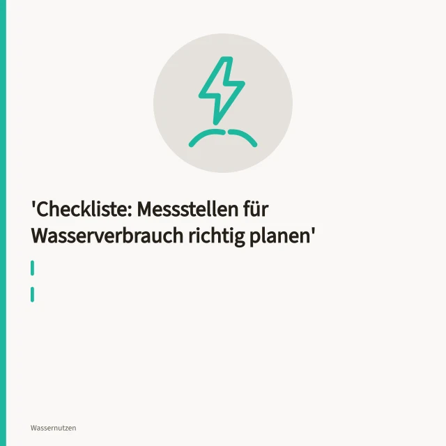 Eingebauter Wasserzähler in einer Messstelle mit Absperrventilen und Entleerung. Checkliste: Messstellen für Wasserverbrauch richtig planen