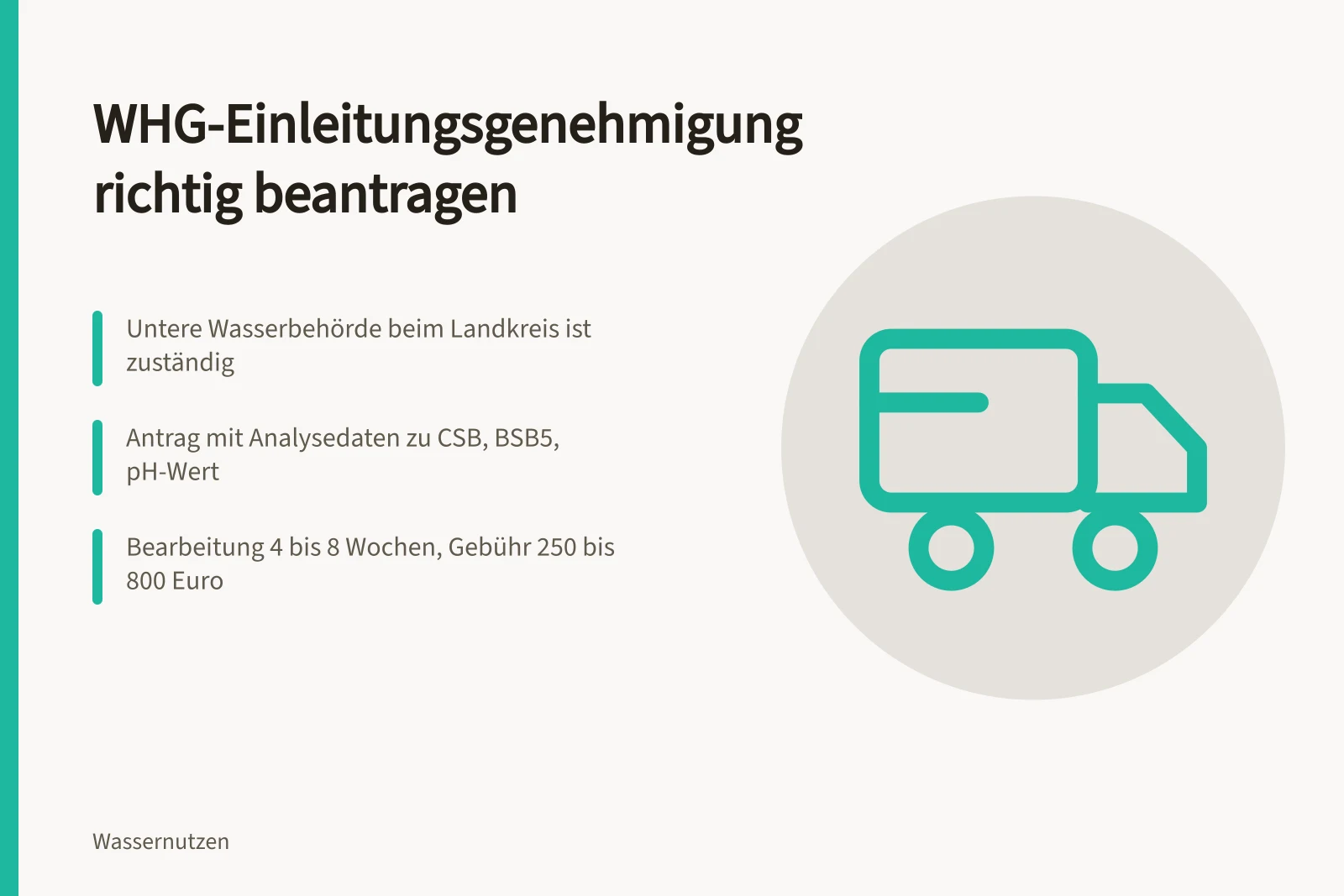Antrag auf Einleitungsgenehmigung nach WHG bei der Wasserbehörde